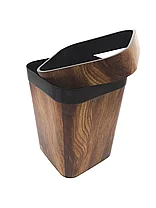 Корзина для мусора пластмассовая, деревянный окрас 13 л., 23,3х30 см. (GU-202314), фото 2