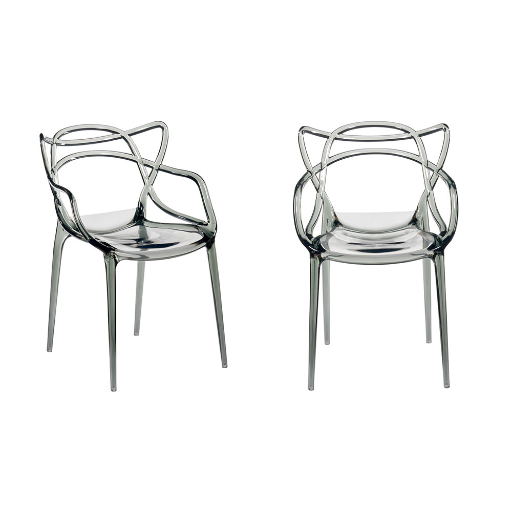 Комплект из 2-х стульев Masters прозрачный серый - фото 1 - id-p216620899