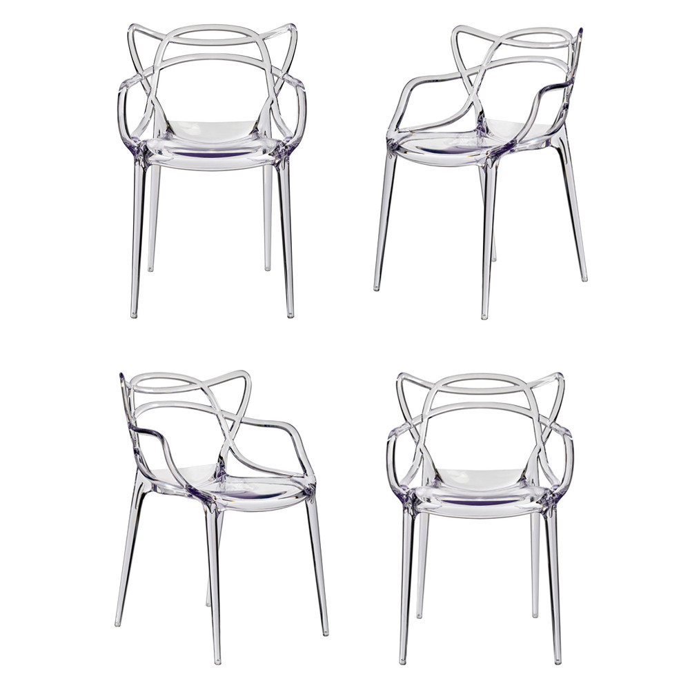 Комплект из 4-х стульев Masters прозрачный - фото 1 - id-p216620903