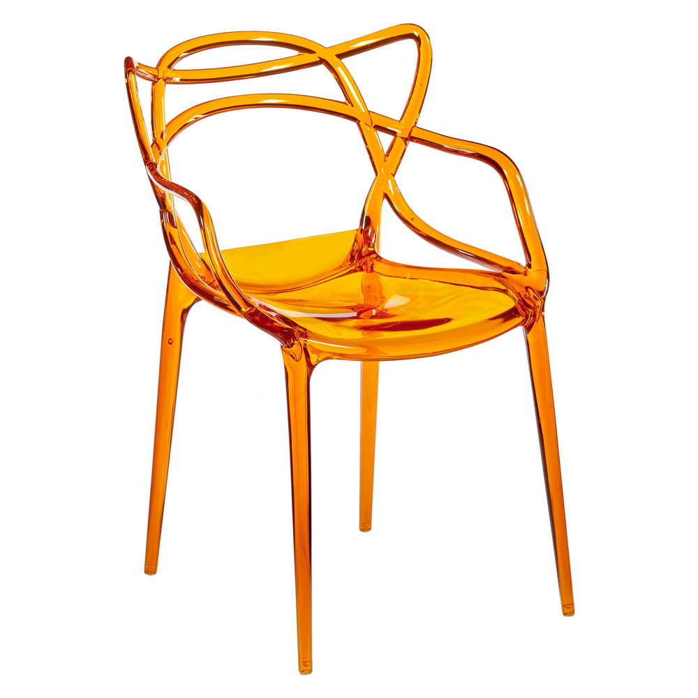 Комплект из 4-х стульев Masters прозрачный оранжевый - фото 2 - id-p216620906