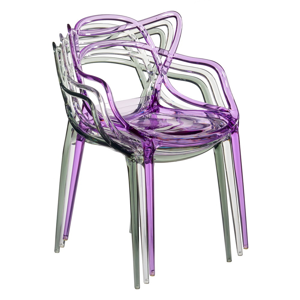 Комплект из 4-х стульев Masters прозрачный сиреневый - фото 10 - id-p216620907