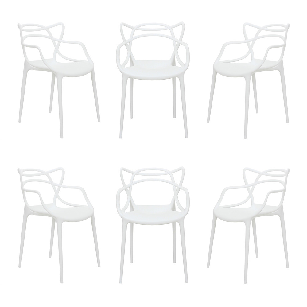 Комплект из 6-ти стульев Masters белый - фото 1 - id-p216620911