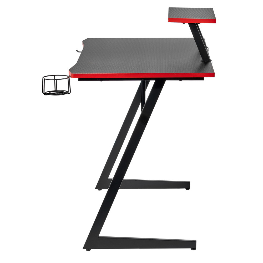 Компьютерный геймерский стол Basic 110х59х75см c полкой для монитора 40х20см, подстаканником, крючком для - фото 4 - id-p216620953
