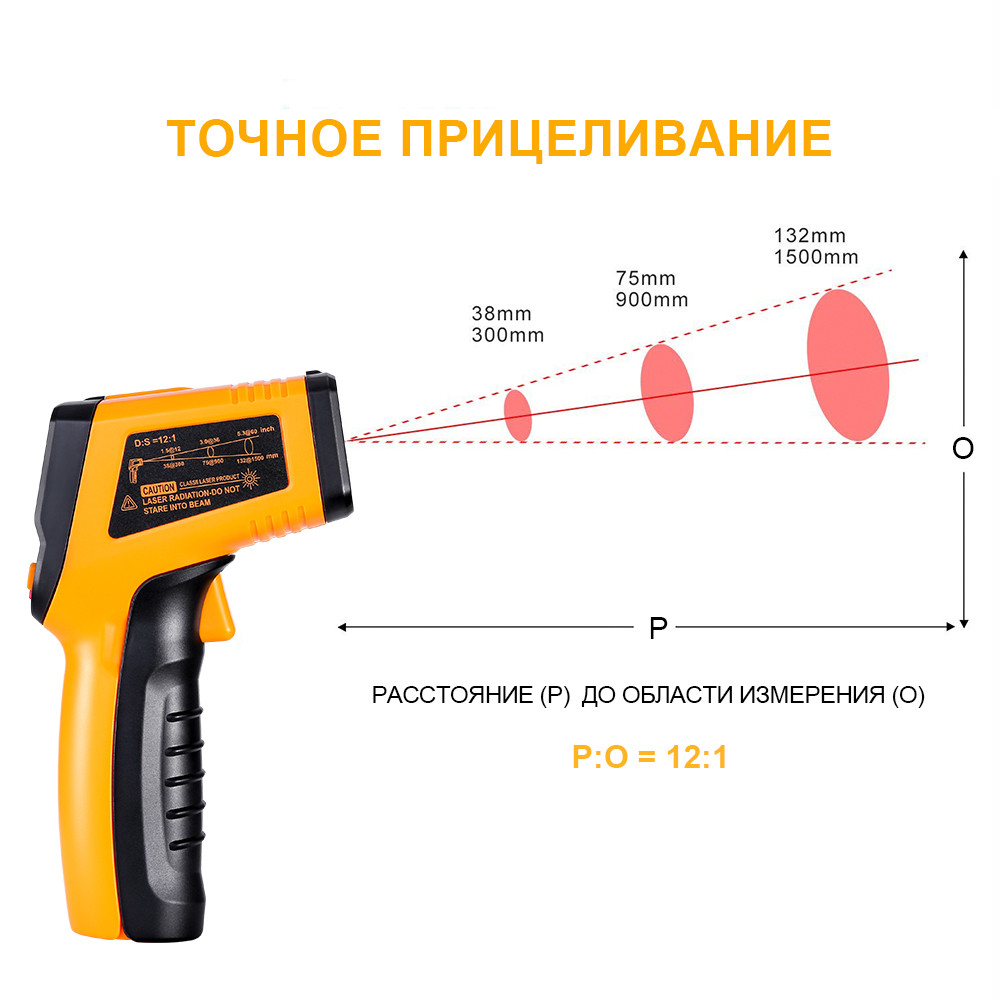 Пирометр инфракрасный DEKO CWQ02 - фото 3 - id-p216621323