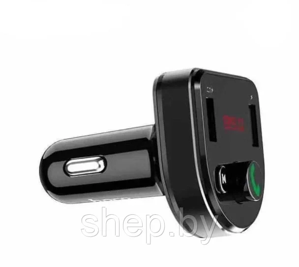 FM-модулятор с автомобильным ЗУ Hoco DE1 (2 USB 3.1A) цвет: черный NEW!!! - фото 3 - id-p216622156