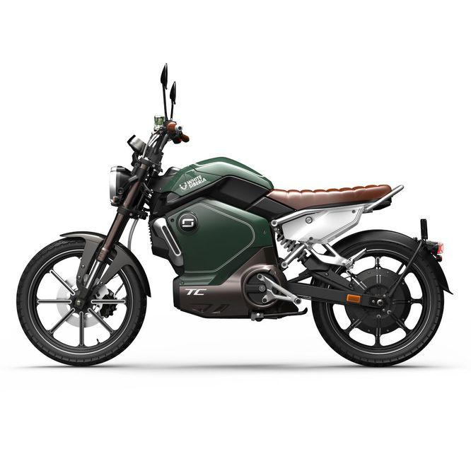 Электромотоцикл WHITE SIBERIA SUPER SOCO TC 2023 (Зеленый) - фото 4 - id-p216622432
