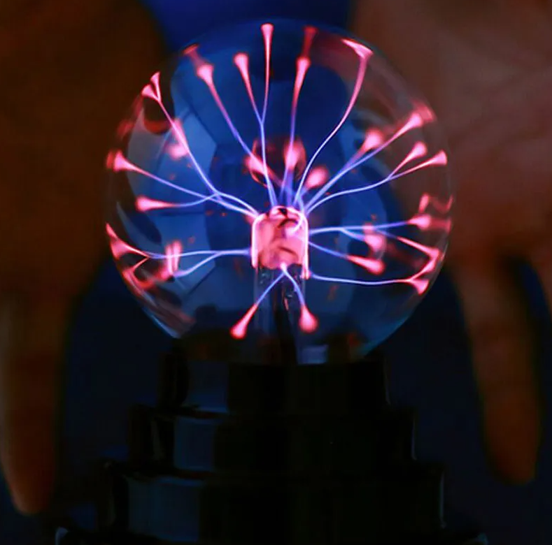 Плазменный шар Plasma light декоративная лампа Тесла, 8 см. / Магический ночник с молниями - фото 5 - id-p216623180
