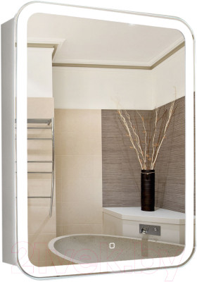 Шкаф с зеркалом для ванной Silver Mirrors Фиджи 50 / LED-00002362 - фото 2 - id-p216623362