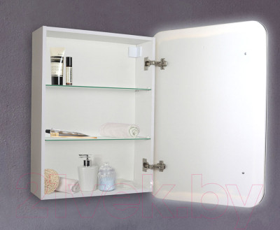 Шкаф с зеркалом для ванной Silver Mirrors Фиджи 50 / LED-00002362 - фото 3 - id-p216623362