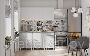 Готовая кухня NN мебель КГ-1 1600 (белый/белый/цемент светлый/антарес)