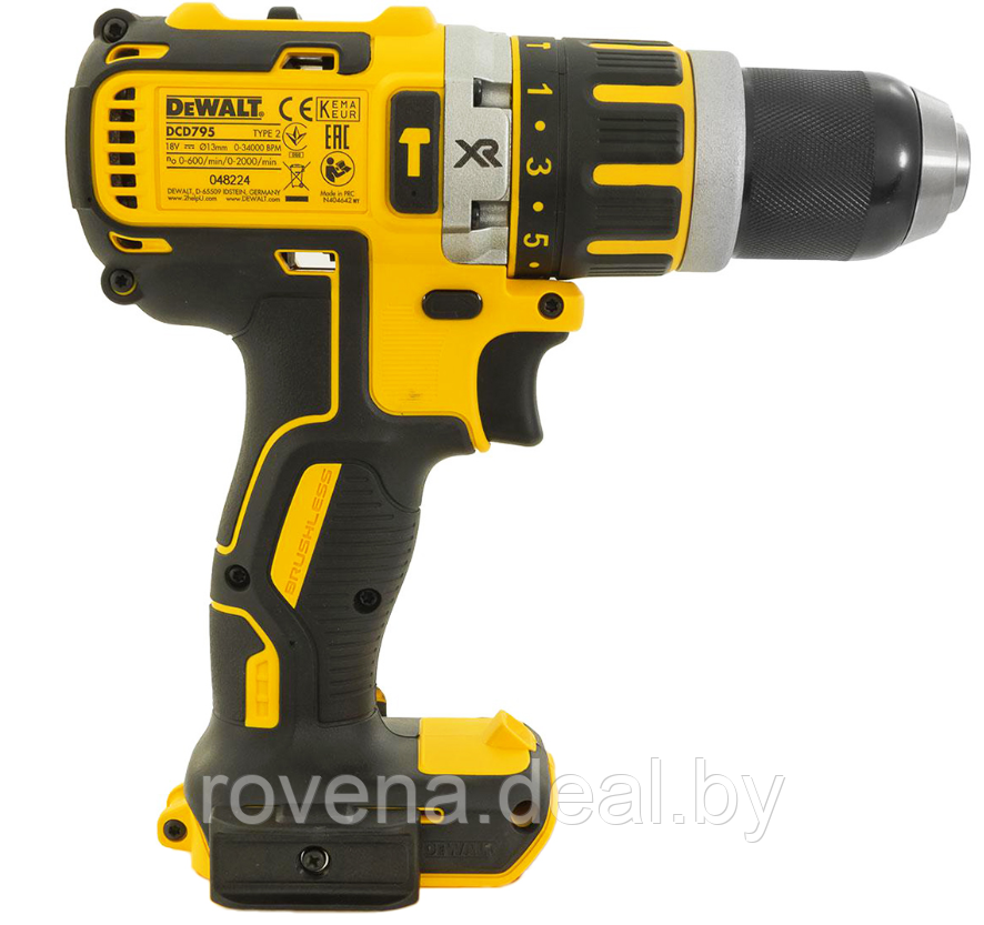 Дрель-Шуруповерт DeWALT DCD795P2T 60 Нм бесщеточный аккумуляторный 2x5Ah с ударом - фото 3 - id-p216626368