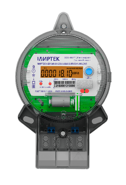 Счетчик электрической энергии МИРТЕК-1-BY-W9-A1-230-5-60A-ST-RF433