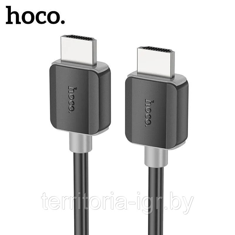 Кабель HDMI A вилка - HDMI A вилка нейлон HDMI 2.0 Full HD 4K US08 1м. черный Hoco - фото 2 - id-p216629671