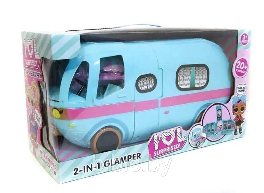 Детский игрушечный Автобус ЛОЛ Глемпер LOL glamper, игровой кукольный автобус для девочек c +20 сюрпризов - фото 4 - id-p216629733
