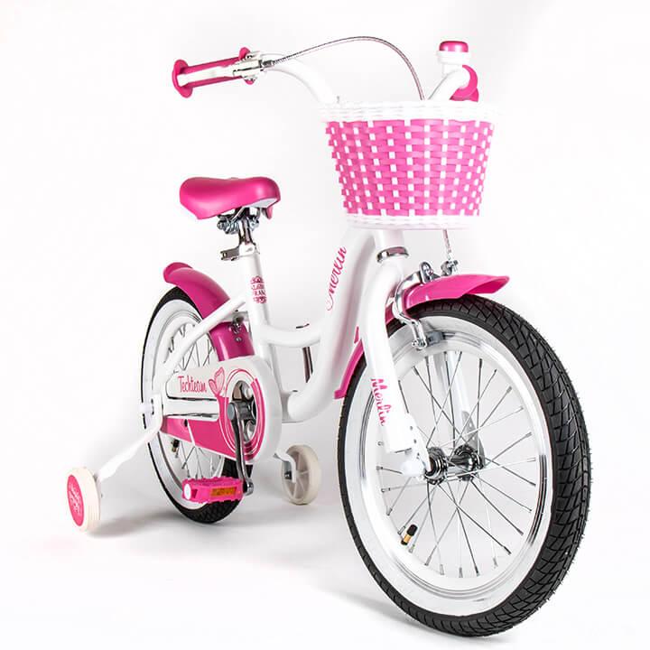 Велосипед детский Tech Team Merlin 16 белый-розовый - фото 8 - id-p216631350