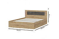 Кровать NN-Мебель МСП 1 140x200 (дуб золотой/камень темный) с основанием