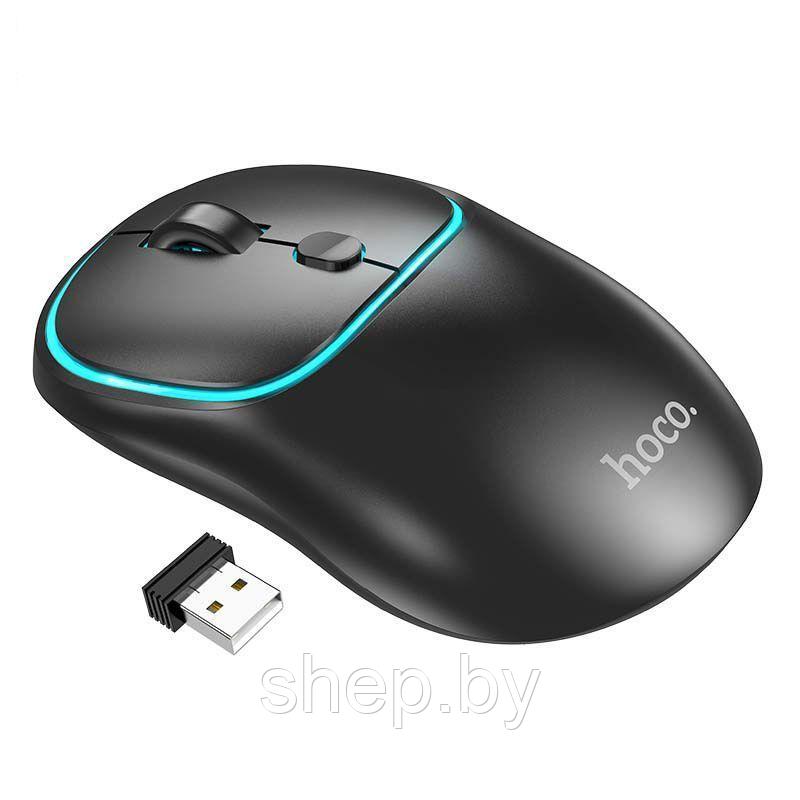 Мышь беспроводная Hoco DI47 (Bluetooth,аккумулятор,подсветка) цвет: черный - фото 1 - id-p216637006