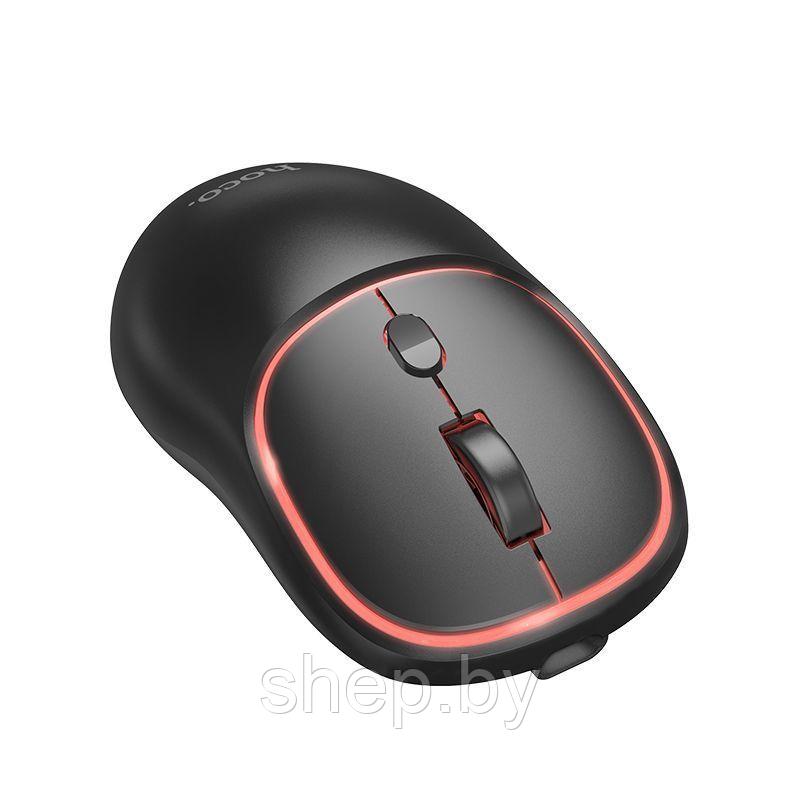Мышь беспроводная Hoco DI47 (Bluetooth,аккумулятор,подсветка) цвет: черный - фото 2 - id-p216637006