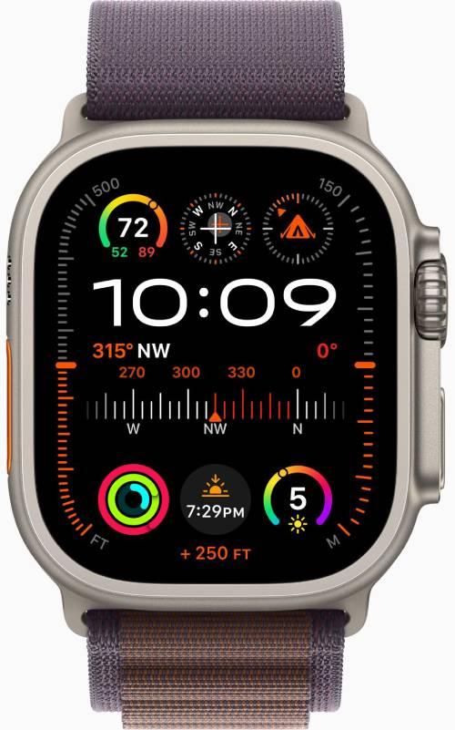 Apple Apple Watch Ultra 2 GPS + Cellular 49мм Titanium Case with Indigo Alpine Loop - фото 2 - id-p216637047