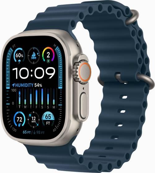 Apple Apple Watch Ultra 2 GPS + Cellular 49мм Titanium Case with Blue Ocean Band (One Size) - фото 1 - id-p216637052