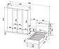 Спальня Quartz 5 Черный - Дуб нокс с подъемным механизмом, фото 4