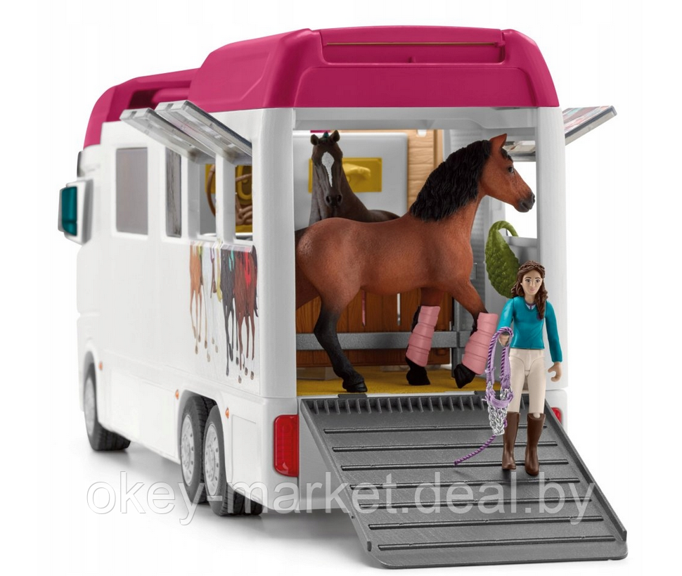 Игровой набор Schleich Horse Club автомобиль для перевозки лошадей + аксессуары 42619 - фото 5 - id-p216644128