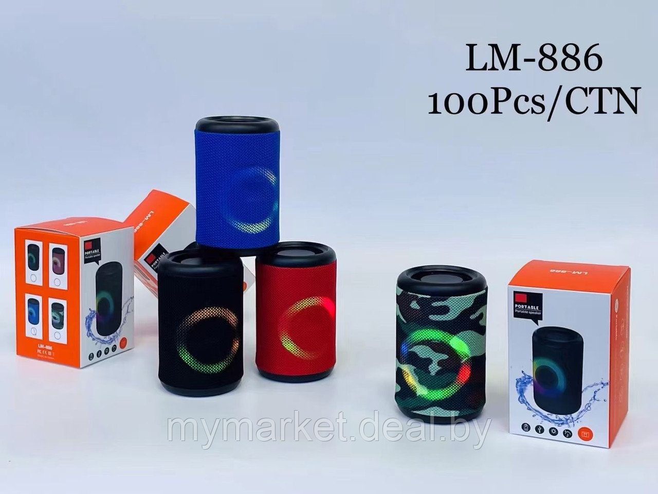 Колонка музыкальная портативная Bluetooth LM-886 - фото 10 - id-p216644144