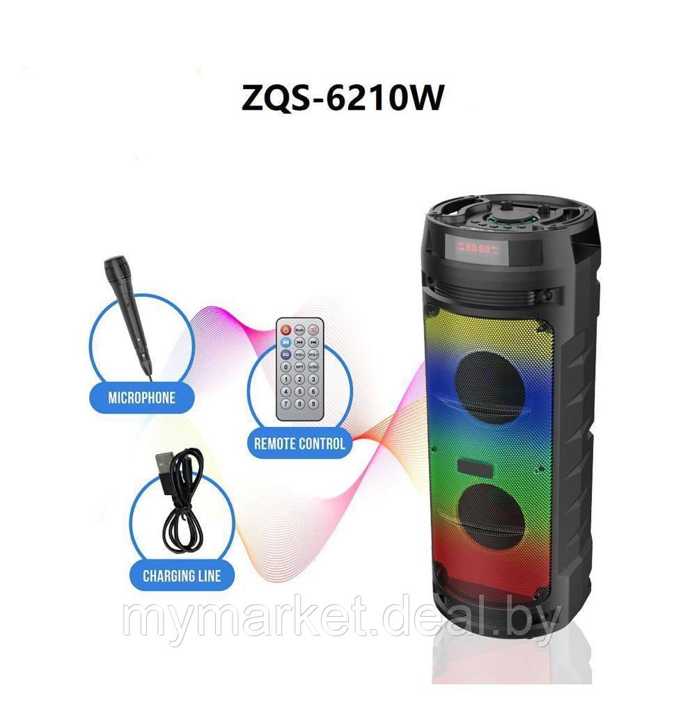 Акустическая колонка напольная Bluetooth ZQS-6210W с микрофоном - фото 1 - id-p216644201