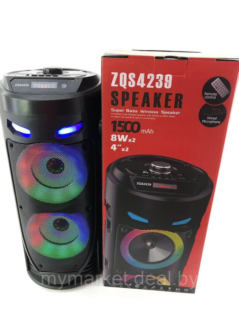 Акустическая колонка напольная Bluetooth ZQS4239 с микрофоном - фото 10 - id-p216644206