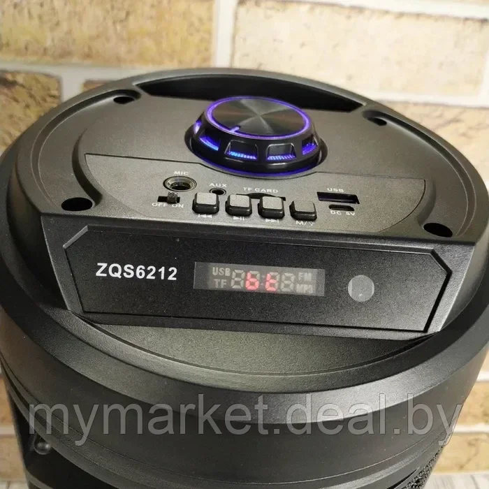 Акустическая колонка напольная Bluetooth BT SPEAKER ZQS-6212 с микрофоном - фото 4 - id-p216644236