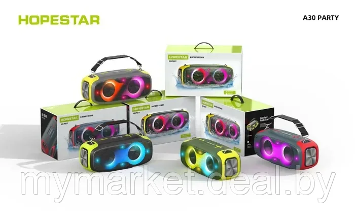 Колонка портативная музыкальная Bluetooth HOPESTAR A30 Party - фото 10 - id-p216644245