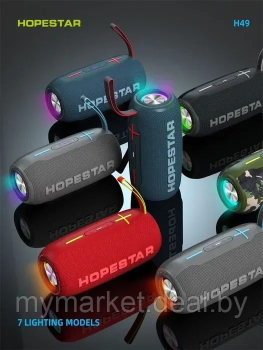 Колонка портативная музыкальная Bluetooth HOPESTAR H49 - фото 9 - id-p216644267