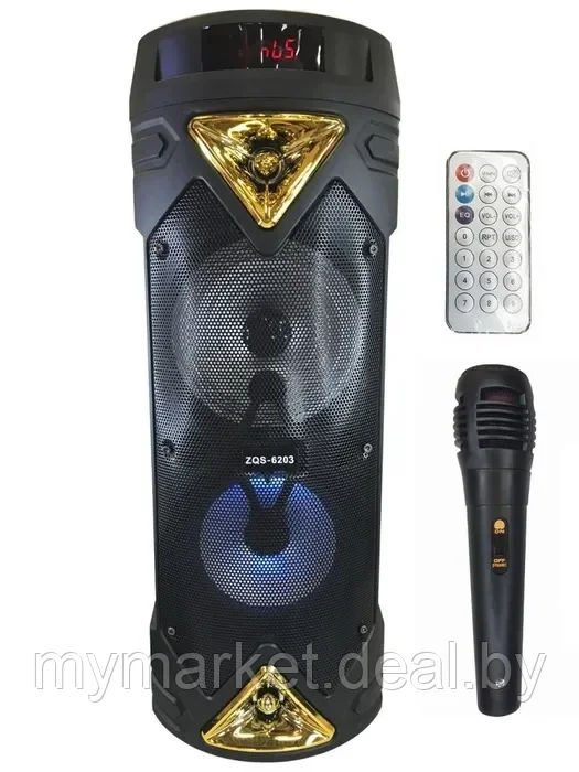 Акустическая колонка напольная Bluetooth BT SPEAKER ZQS 6203 с микрофоном - фото 3 - id-p216644285