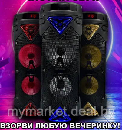 Акустическая колонка напольная Bluetooth BT SPEAKER ZQS 6203 с микрофоном - фото 9 - id-p216644285