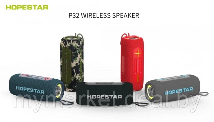 Колонка портативная музыкальная Bluetooth HOPESTAR P32 - фото 3 - id-p216644299