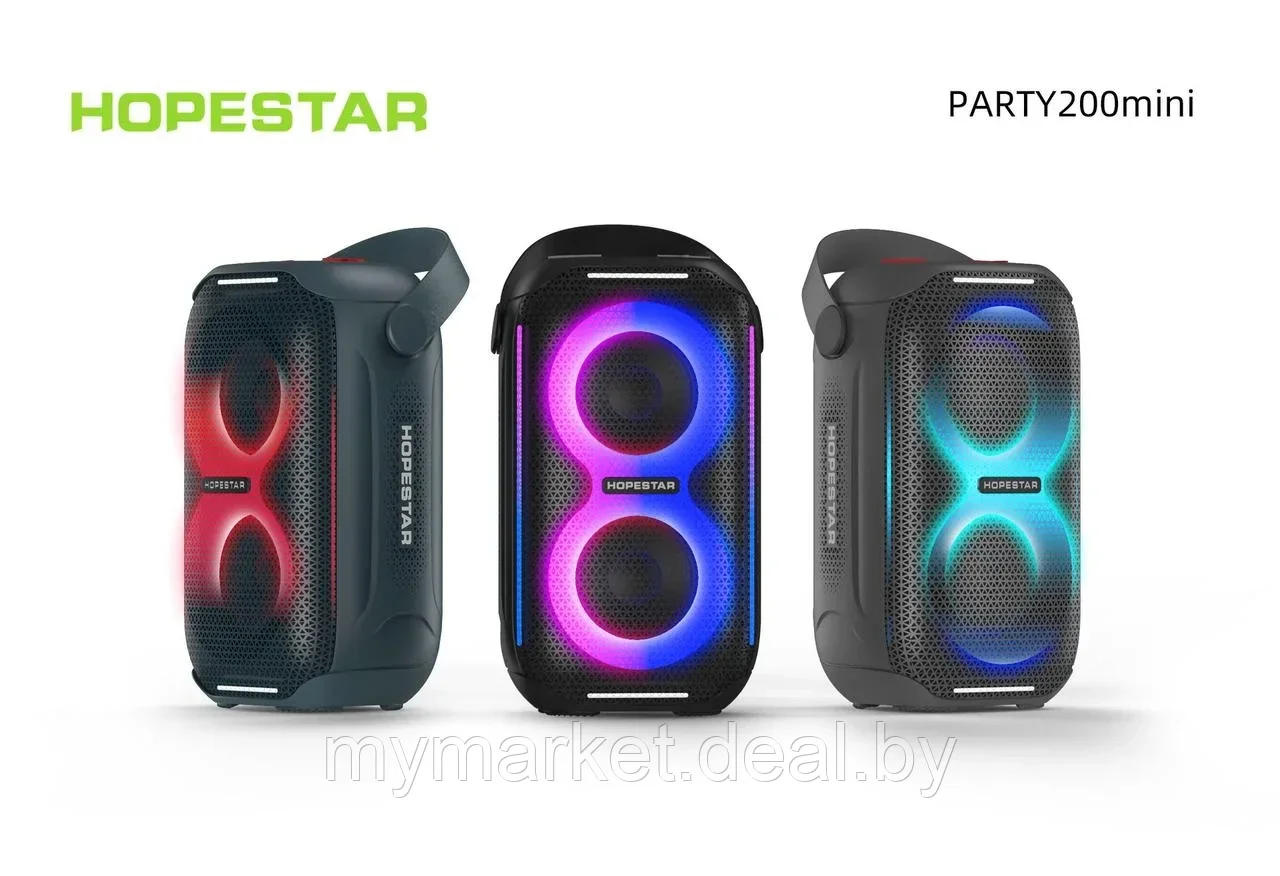 Колонка портативная музыкальная Bluetooth HOPESTAR Party 200 mini - фото 2 - id-p216644302