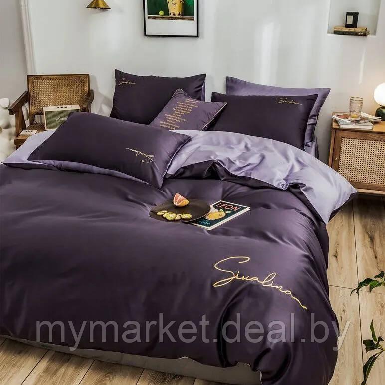 Комплект постельного белья 2-x спальный MENCY ЖАТКА Фиолетовый - фото 1 - id-p216644393