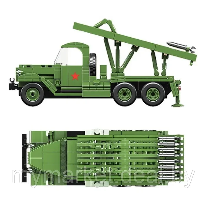 Конструктор для детей "Реактивная артиллерия БМ-13 Катюша" 731 деталь - фото 5 - id-p216644443