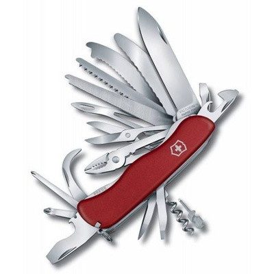 Нож перочинный Victorinox WORK CHAMP XL (0.8564.XL) 111мм 31функций красный - фото 1 - id-p216643071