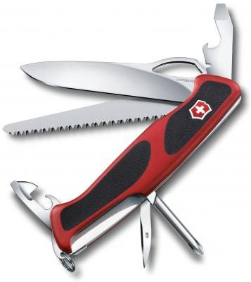 Нож перочинный Victorinox RangerGrip 78 0.9663.MC 130мм 12 функций красно-чёрный - фото 1 - id-p216643078