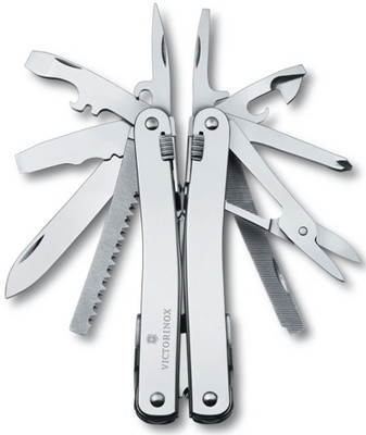 Мультитул Victorinox SwissTool Spirit II, 105 мм, 26 функций, кожаный чехол - фото 1 - id-p216643087