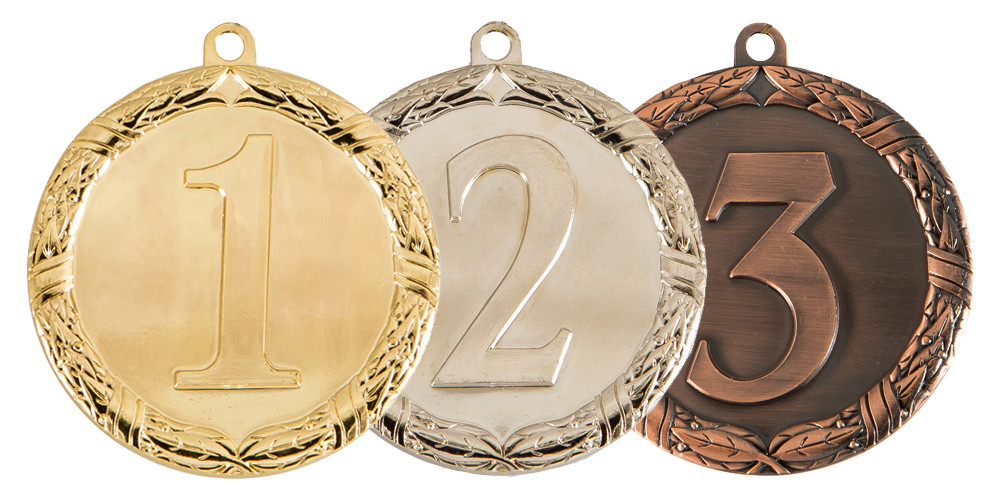 Медаль "Победитель " 2-е место , 60 мм , без ленточки , арт.063 Серебро - фото 2 - id-p216649671