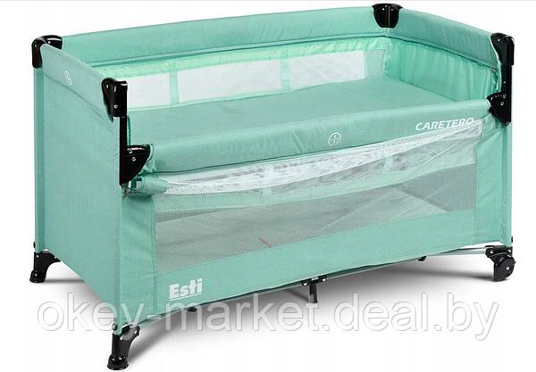 Манеж-кровать Caretero Esti (мятный), фото 3