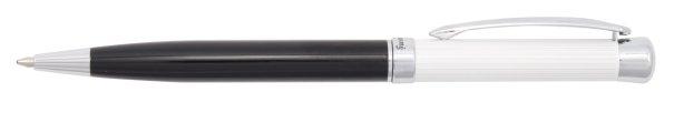 Ручка подарочная шариковая Manzoni Alessandria корпус черный с белой вставкой - фото 2 - id-p216657861