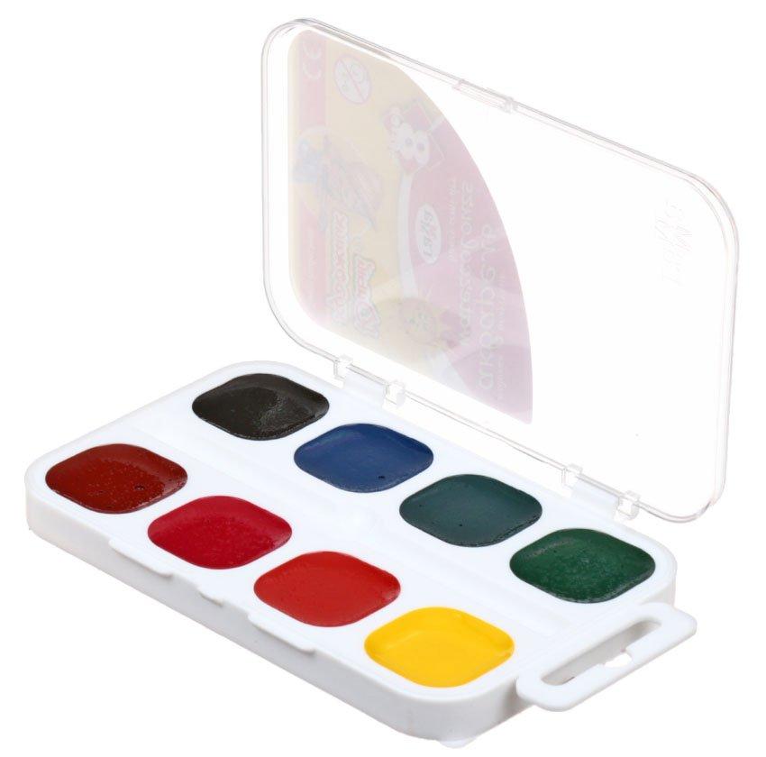 Акварель медовая «Юный художник» 8 цветов, в пластиковой коробке, без кисти - фото 1 - id-p216657874