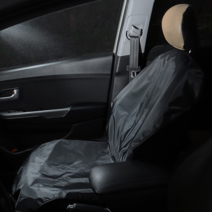 Накидка на авто сиденье "Пижон" одноместная, ПВХ, 64,5 х 130 см, чёрная - фото 3 - id-p183836483