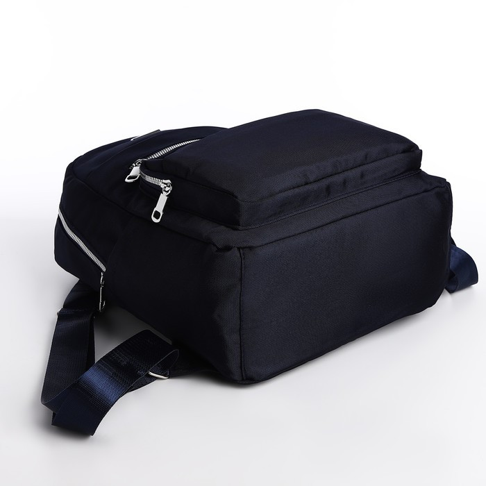 Рюкзак с пеналом, 26*11*35, отд. на молнии 5 н/кармана, синий - фото 4 - id-p216661532