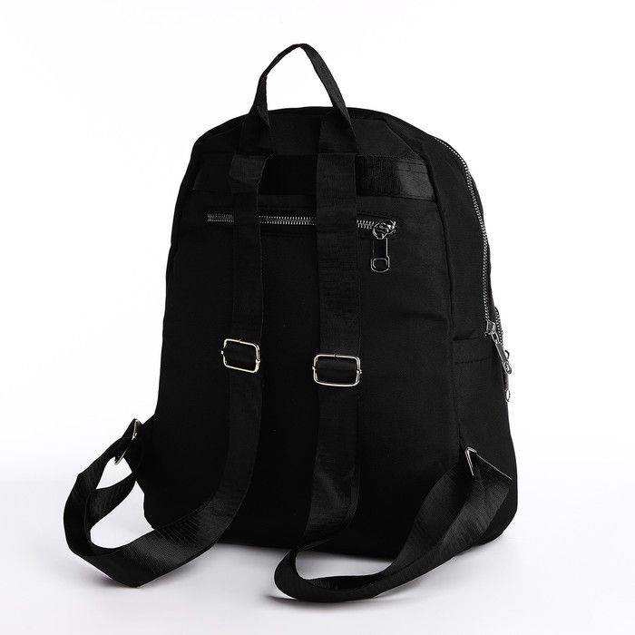Рюкзак с пеналом, 26*11*35, отд. на молнии 5 н/кармана, черный - фото 3 - id-p216661533