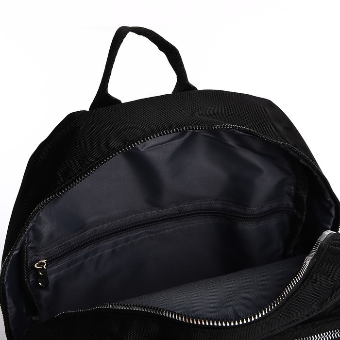 Рюкзак с пеналом, 26*11*35, отд. на молнии 5 н/кармана, черный - фото 5 - id-p216661533