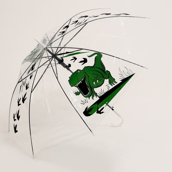 Зонт детский «Динозавр» полуавтомат, прозрачный, d=90см - фото 8 - id-p211270497
